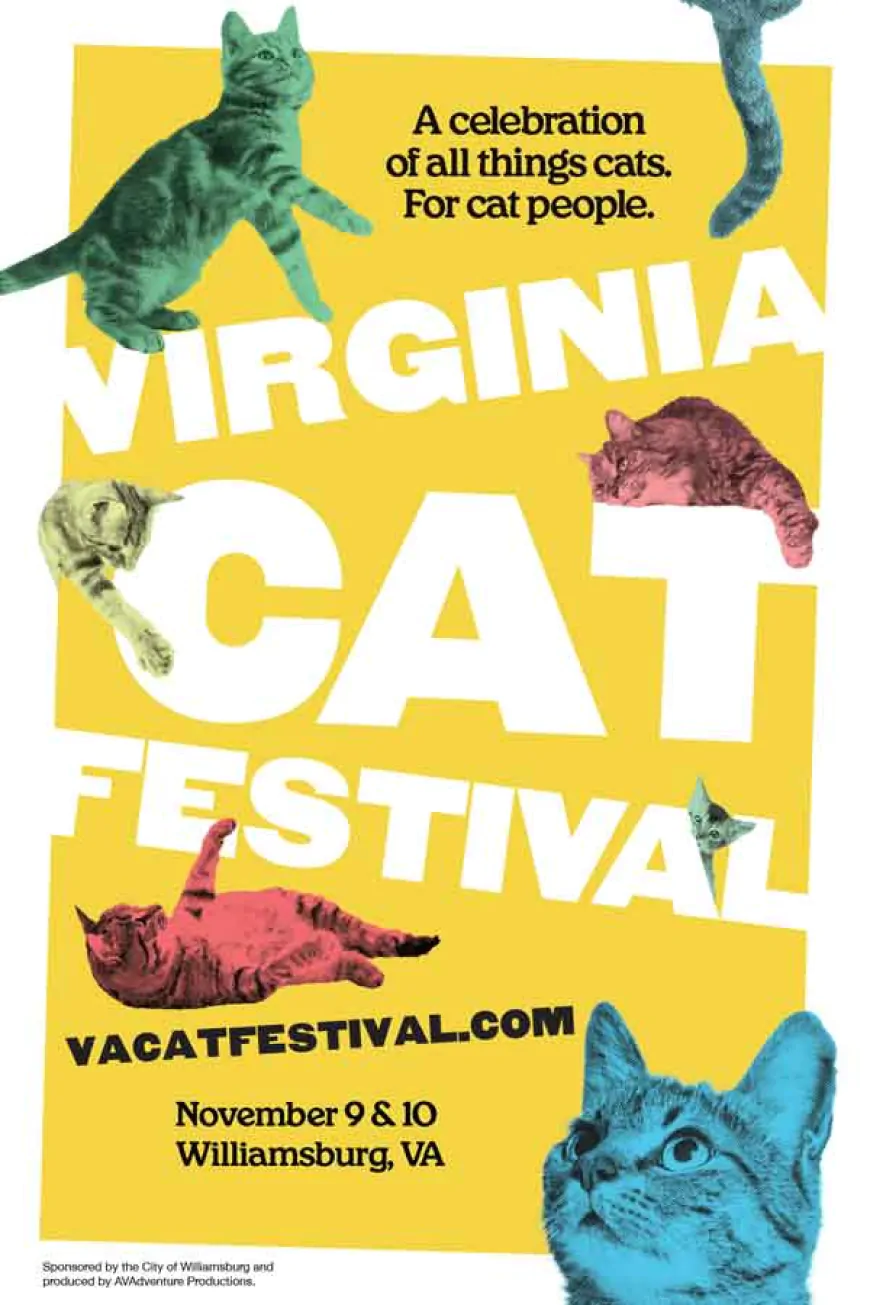 The Virginia Cat Festival is coming to Williamsburg – November 9 & 10