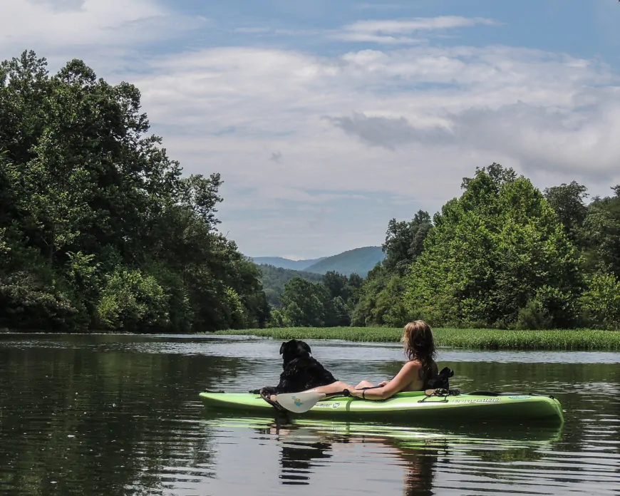 Paddling along the Jackson & Cowpasture Rivers