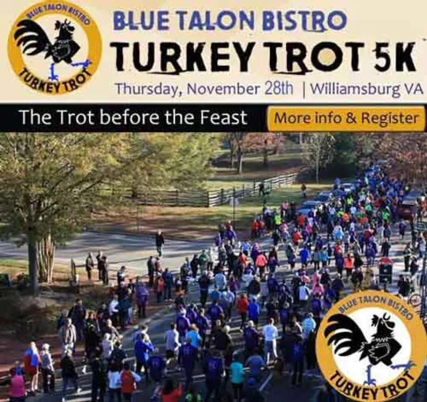 Blue Talon Bistro Turkey Trot 5k and 1 Mile Fun Run  2024 – Now Registering