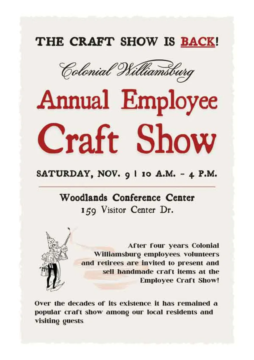 Colonial Williamsburg Employees Craft Show – November 9