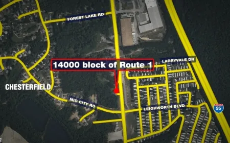 Pedestrian hospitalized after being hit by car on Route 1 in Chesterfield County