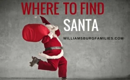 Where to Find Santa in Williamsburg, Yorktown and beyond!