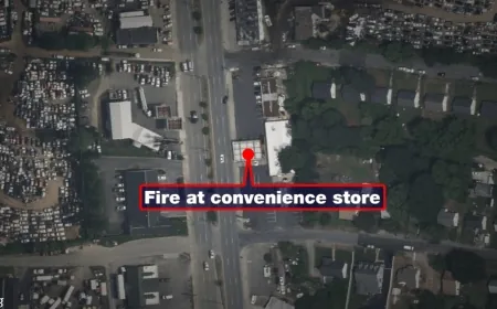 Fire blazes from Richmond convenience store connected to gas station
