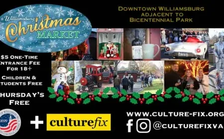 Williamsburg Christmas Market – Vendors, Live Entertainment, Photo Ops with Santa & More!
