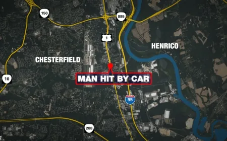 Man found in ditch after driver hit him in Chesterfield