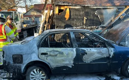 Vehicle fire spreads to garage in Chesterfield, one person injured