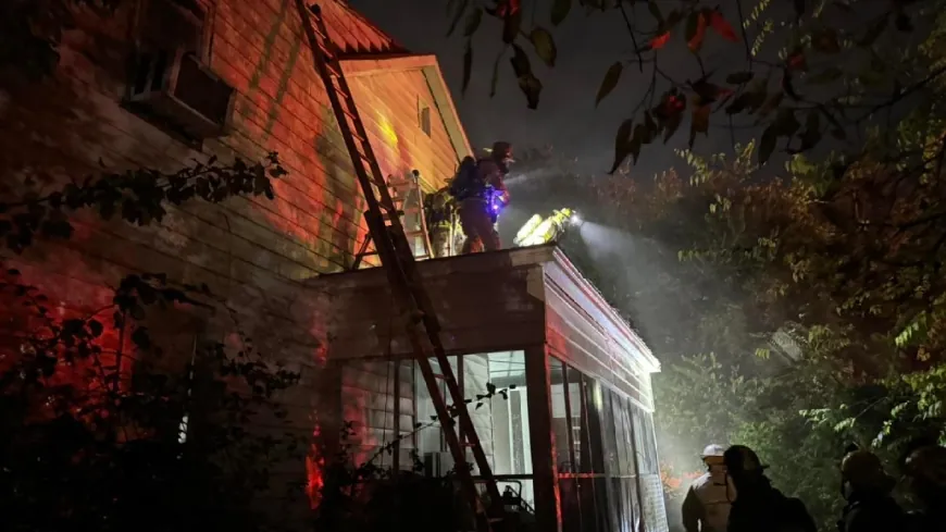 Chesterfield house fire displaces two on Halloween night