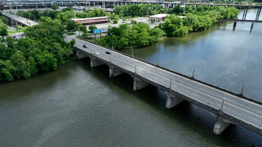 Richmond residents walk Mayo Bridge to see how a new bridge will impact traffic