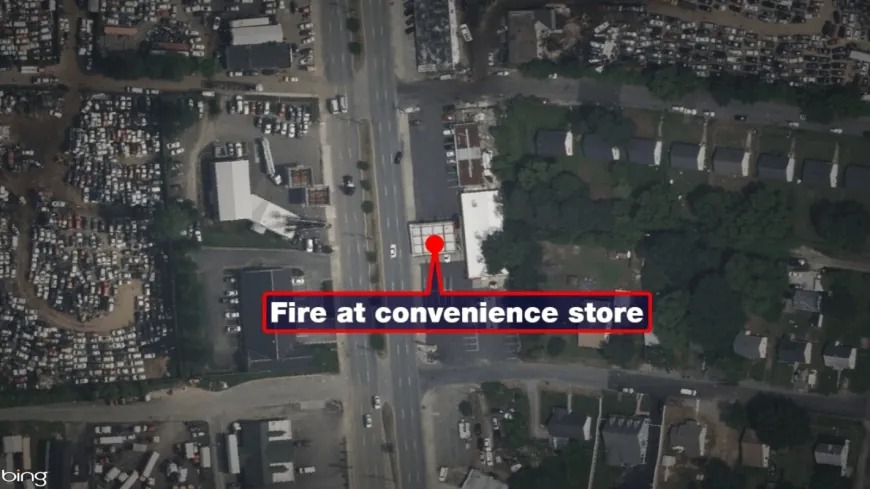 Fire blazes from Richmond convenience store connected to gas station