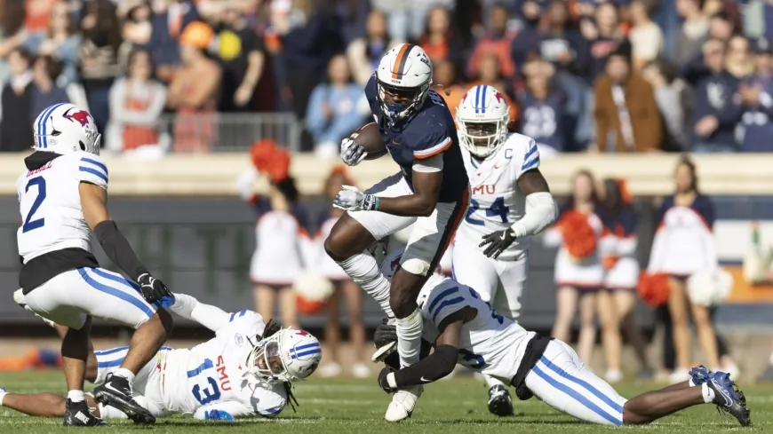 Jennings’ 3 TDs lead No. 13 SMU to rout of Virginia, ACC title game spot