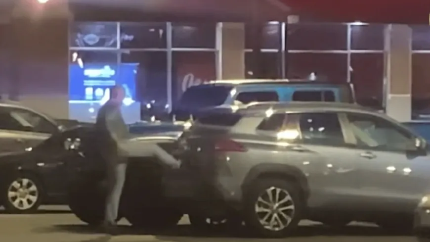 VIDEO: Suspect vandalizes vehicle in Henrico parking lot, flees scene