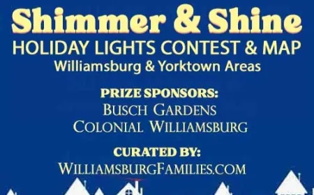 Shimmer & Shine Holiday Lights Contest & Driving Map  in Williamsburg & Yorktown Areas – Best Christmas Lights Williamsburg!