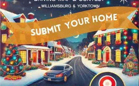 Submit a house to 2024 Shimmer & Shine Holiday Lights Contest & Map – Best Christmas Lights in Williamsburg Yorktown and surrounding areas