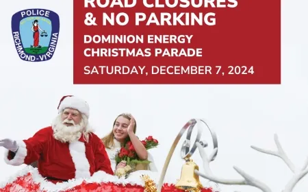 Christmas Parade in Richmond to cause traffic disruptions and road closures