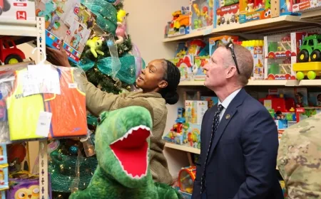 PHOTOS: Youngkin, other leaders help Prince George military members shop for free holiday toys