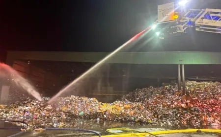 Business at Chesterfield recycling plant to be interrupted for several days after fire