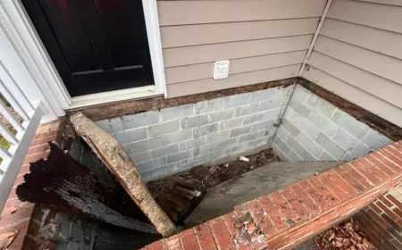 PHOTOS: Three people fall into hole after porch collapses in Chesterfield County