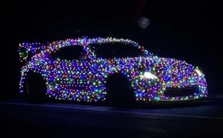 Can I decorate my car with holiday lights in Virginia?