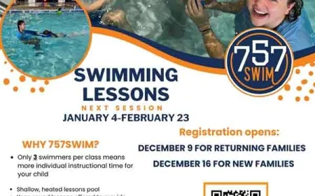 757swim is Offering Swim Lessons beginning January 4