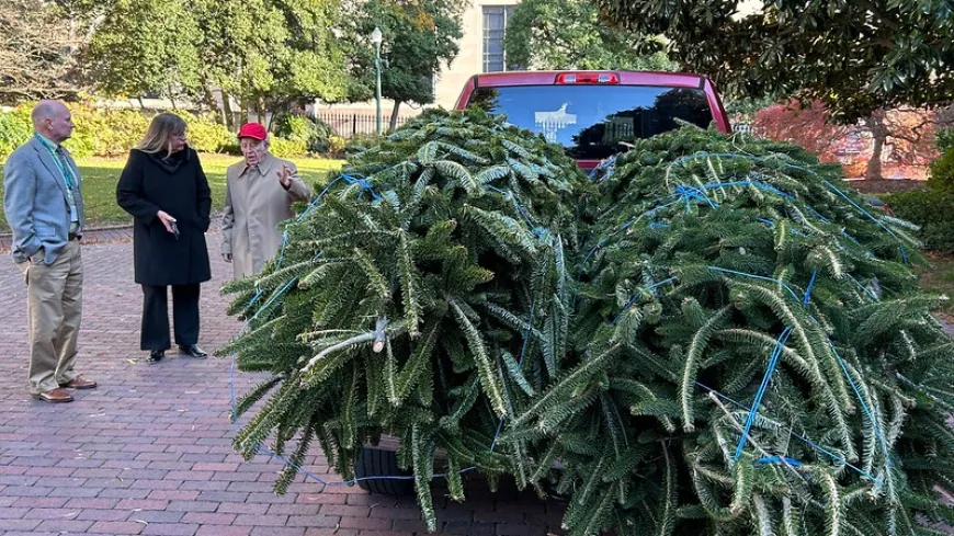 Virginia-grown Christmas trees, wreaths delivered to Governor’s mansion