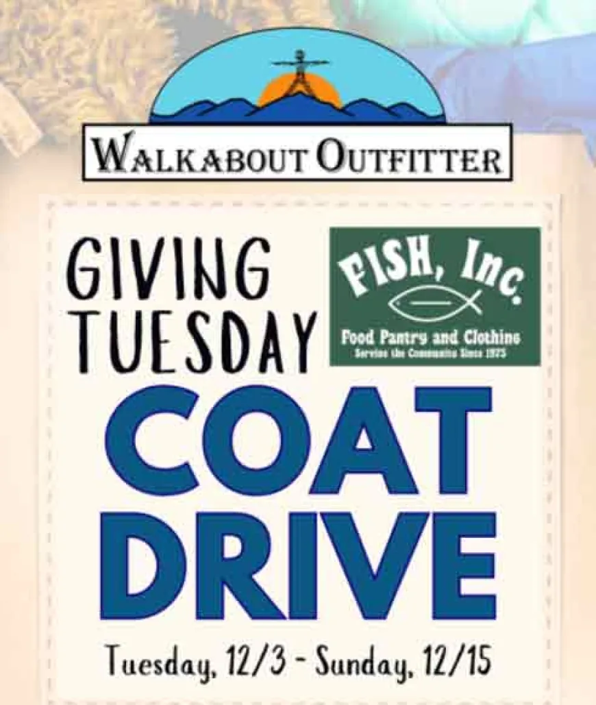 Coat Drive at Walkabout Outfitter in Merchants Square – Daily through December 15, 2024