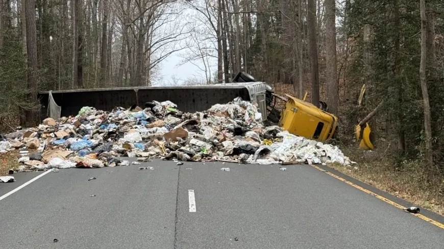 Tractor-trailer driver seriously hurt in New Kent crash, clean-up to take hours