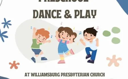 Preschool Dance and Play program at Williamsburg Presbyterian Church – Now Registering!