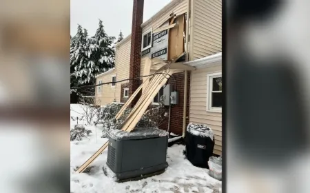 PHOTO: Downed power line pulls siding off house in Bon Air