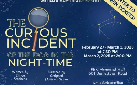 Enter to win 2 tickets to ‘The Curious Incident of the Dog in the Night-Time’ performed by William & Mary Theatre
