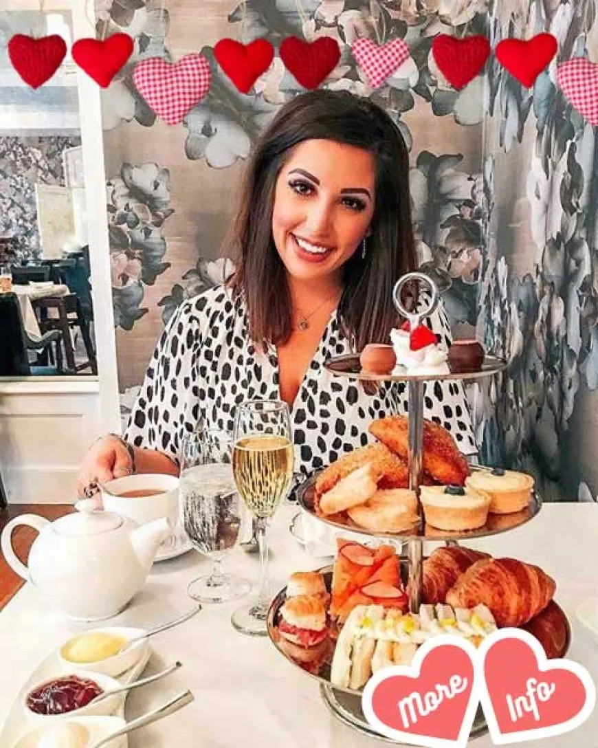 Valentine’s Day Afternoon Tea runs Wednesday, February 12 through Thursday, February 14, 2025 – hurry there are a few spots left!