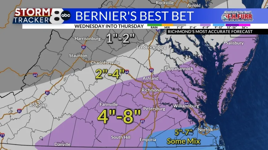 StormTracker 8: James River in Flood; snow on Wednesday
