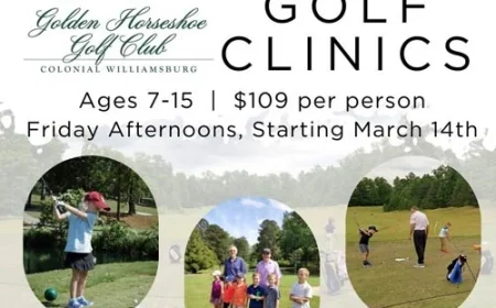 Junior Golf Program – Registering Now – Colonial Williamsburg Green Course – March 14 – April 11