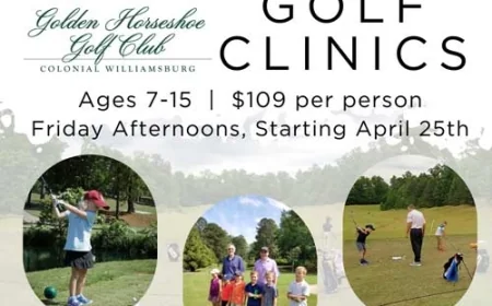 Junior Golf Program – Registering Now – Colonial Williamsburg Green Course – April 25 – May 23