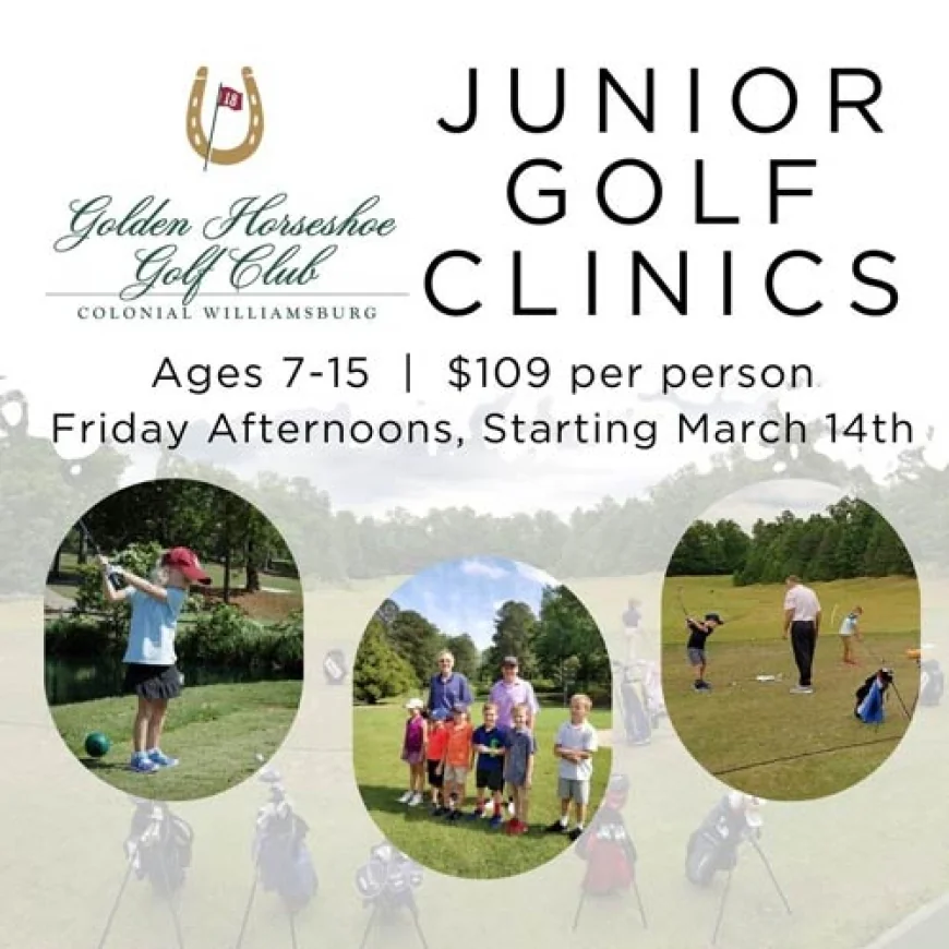 Junior Golf Program – Registering Now – Colonial Williamsburg Green Course – March 14 – April 11