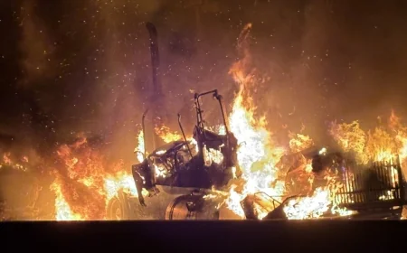 Tractor-trailer fires at Gilmerton Bridge cause major delays