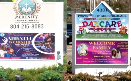 New signage outside Chester daycare where toddler wandered off prompts Department of Education investigation