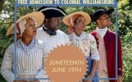 Juneteenth Events in Colonial Williamsburg including Free Admission on Thursday, June 19, 2025