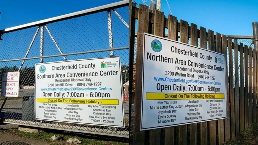 Opening of express recycling lane announced for Chesterfield County