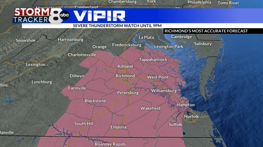 StormTracker 8: Severe thunderstorm watch until 9pm