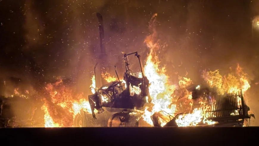Tractor-trailer fires at Gilmerton Bridge cause major delays