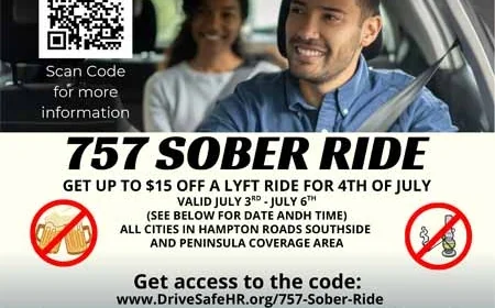 757 Sober Ride for July 4th Holiday Weekend