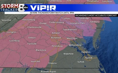 Severe thunderstorm watches issued across Central Virginia