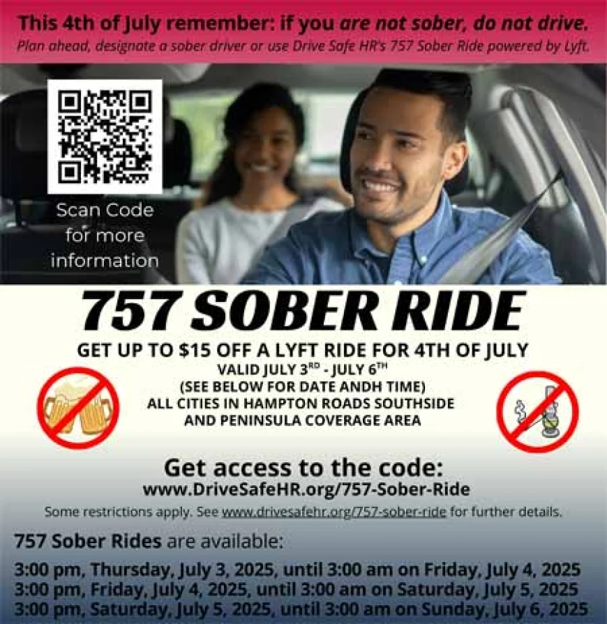 757 Sober Ride for July 4th Holiday Weekend