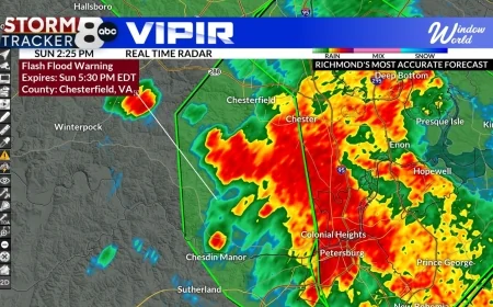 Flash flood warning issued for some Central Virginia localities