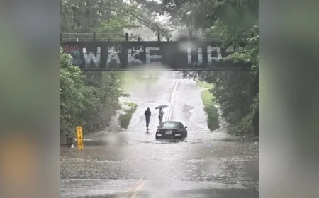 Vehicle in high water in Chesterfield due to flash flooding