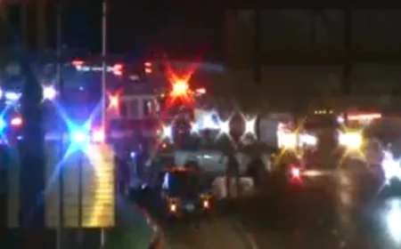 Late-night 4-vehicle crash closed lanes on I-95 South in Richmond
