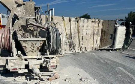 All westbound lanes were closed on I-64 in Goochland due to tractor-trailer crash