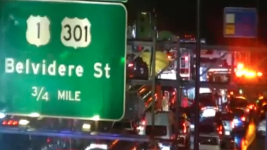 Late-night crashes shut down I-95 South in Richmond