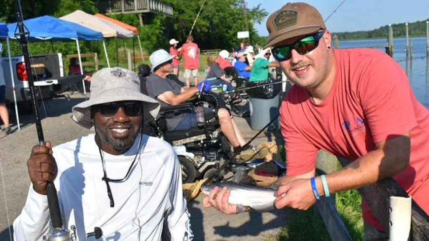 Paralyzed veterans enjoy day on the water during Hopewell fishing tournament