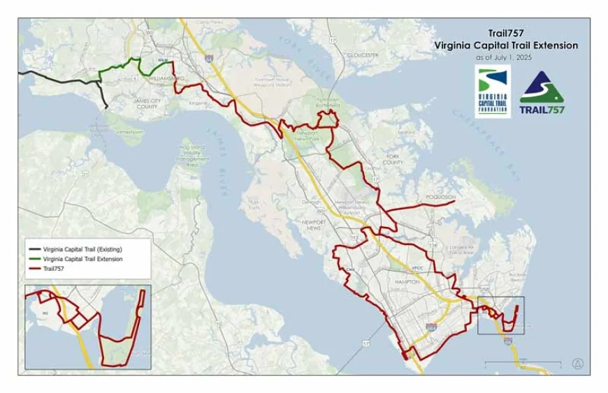 The Capital Trail expands from Jamestown High School to Colonial Williamsburg
